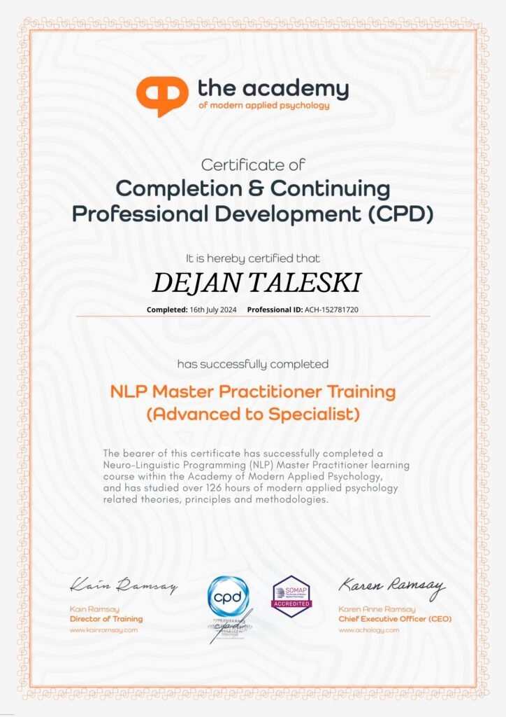 NLP master certificate