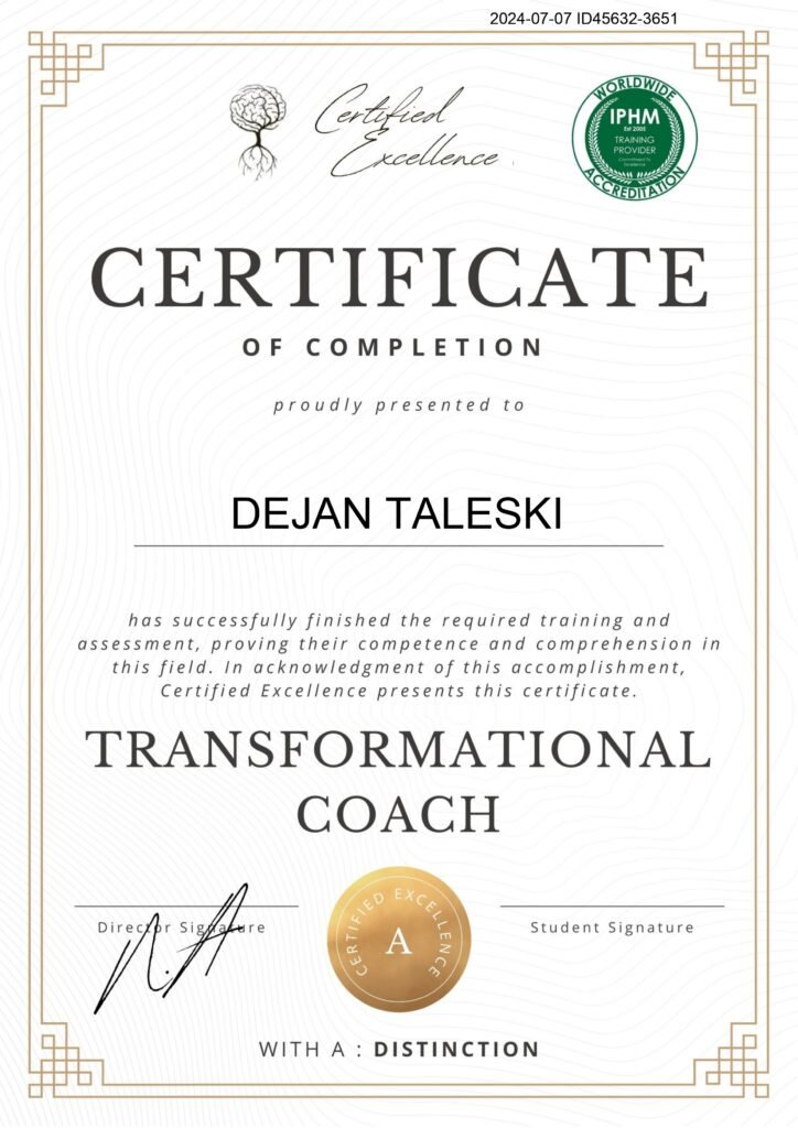 Dejan Taleski Transformational Coach